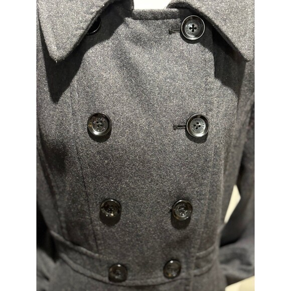 MICHAEL Michael Kors Women's Classic Wool Pea Coat in Charcoal Gray Medium - Picture 9 of 10